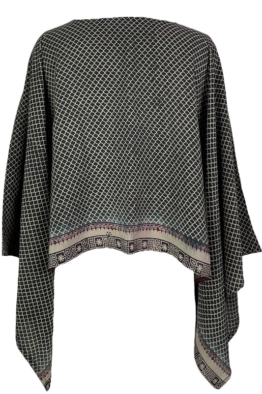PRC7751 Avatar Pure Silk Kimono-Sleeved Top