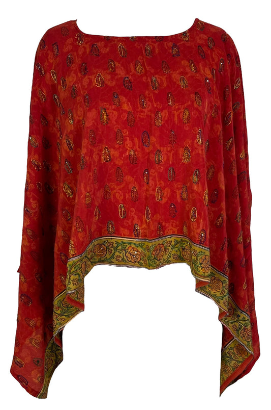 PRC6838 Avatar Pure Silk Capelet Poncho