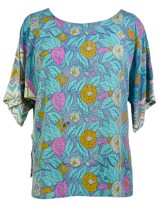 PRC6708 Avatar Pure Silk Side Slit Top