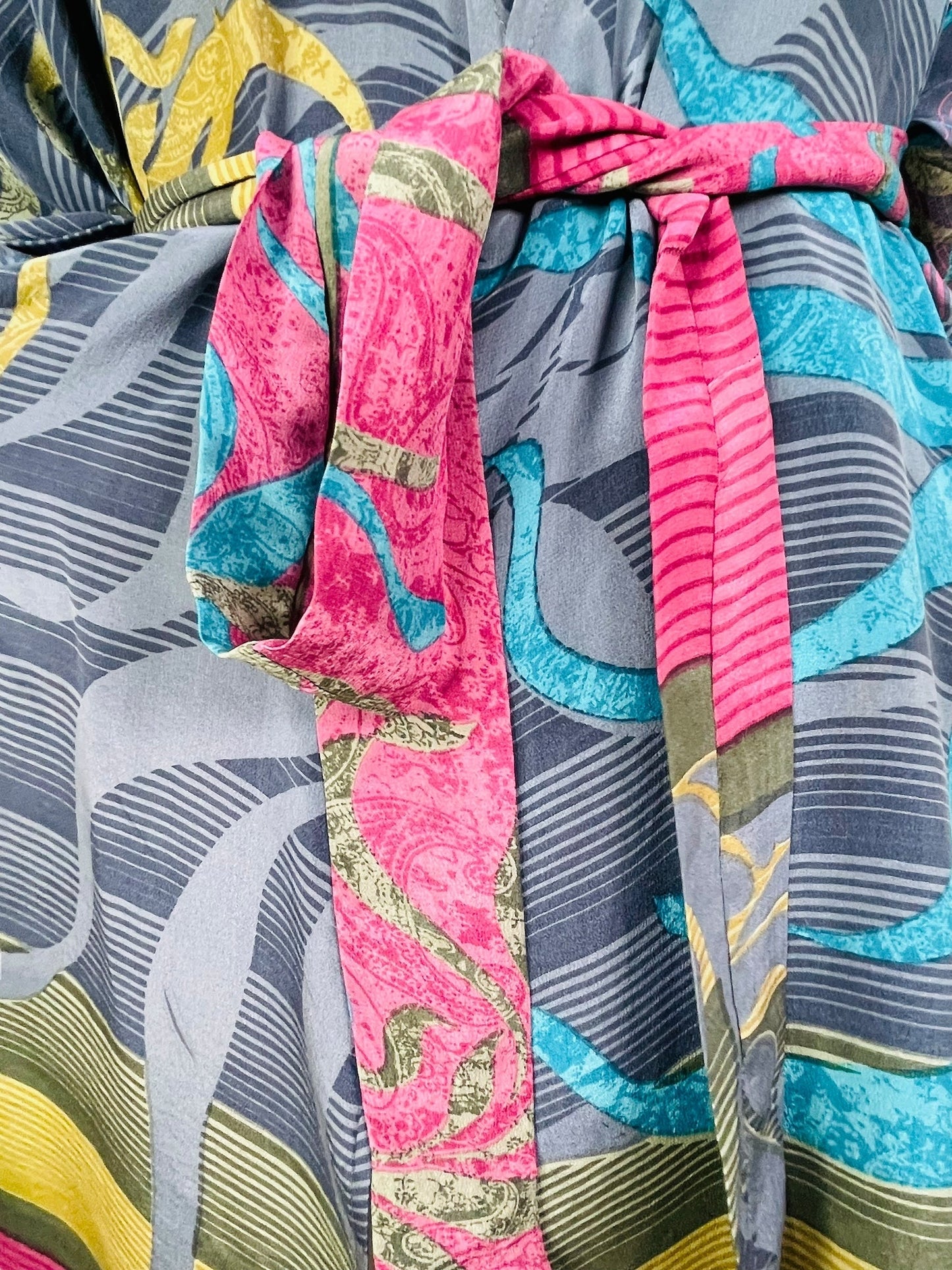 PRC7510 Avatar Pure Silk Kimono-Sleeved Jacket with Belt