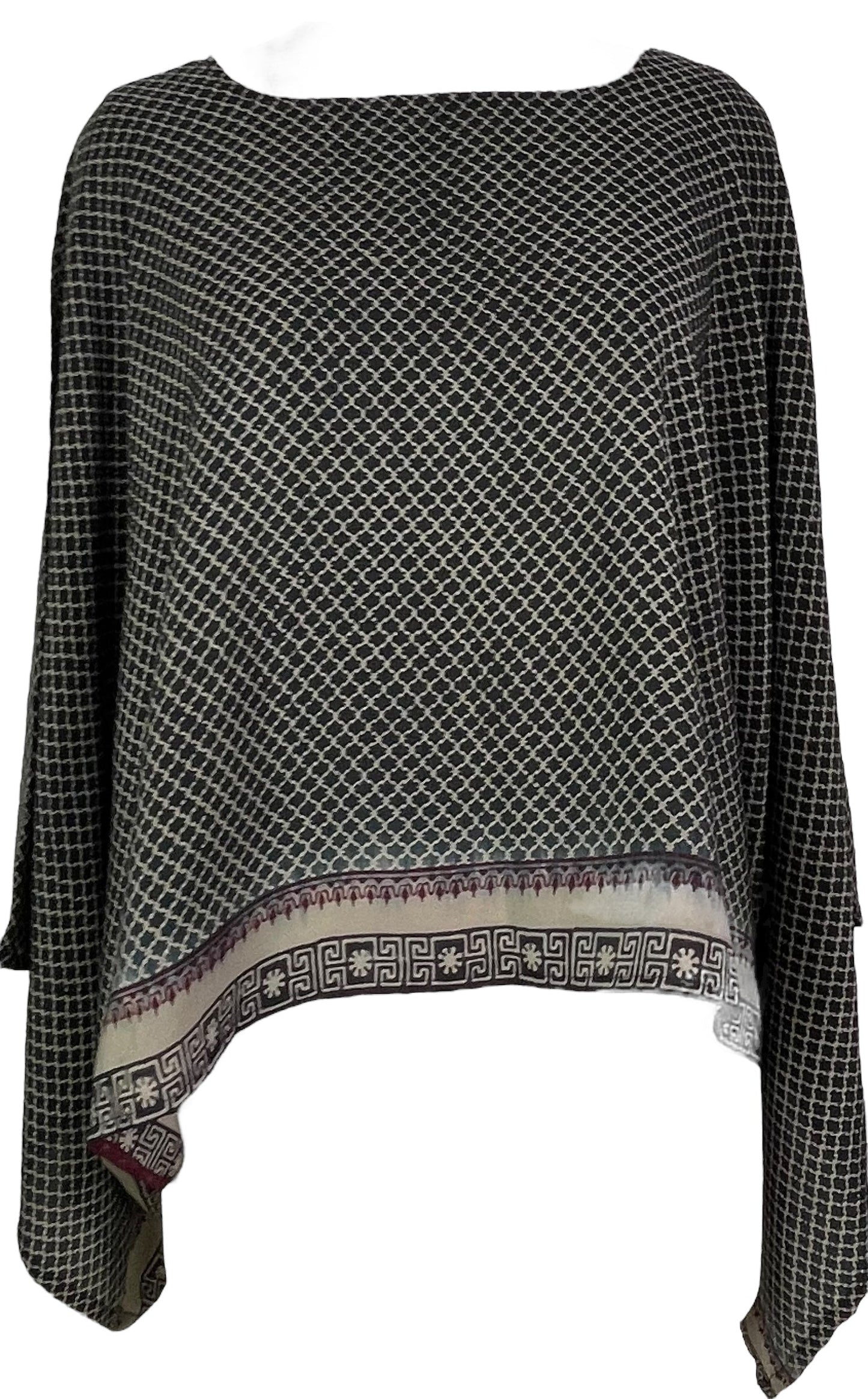 PRC7751 Avatar Pure Silk Kimono-Sleeved Top