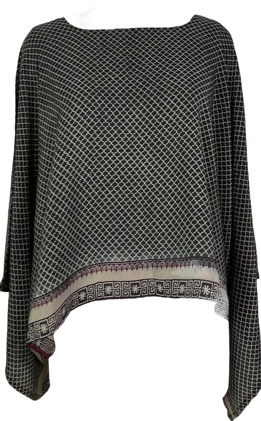 PRC7751 Avatar Pure Silk Kimono-Sleeved Top