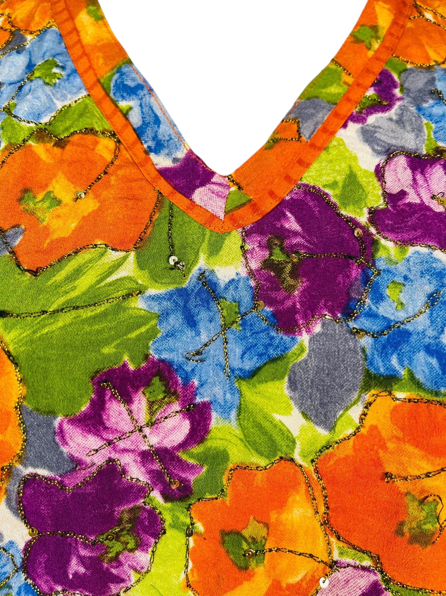 PRC7474 Avatar Pure Silk Midi Length Kaftan