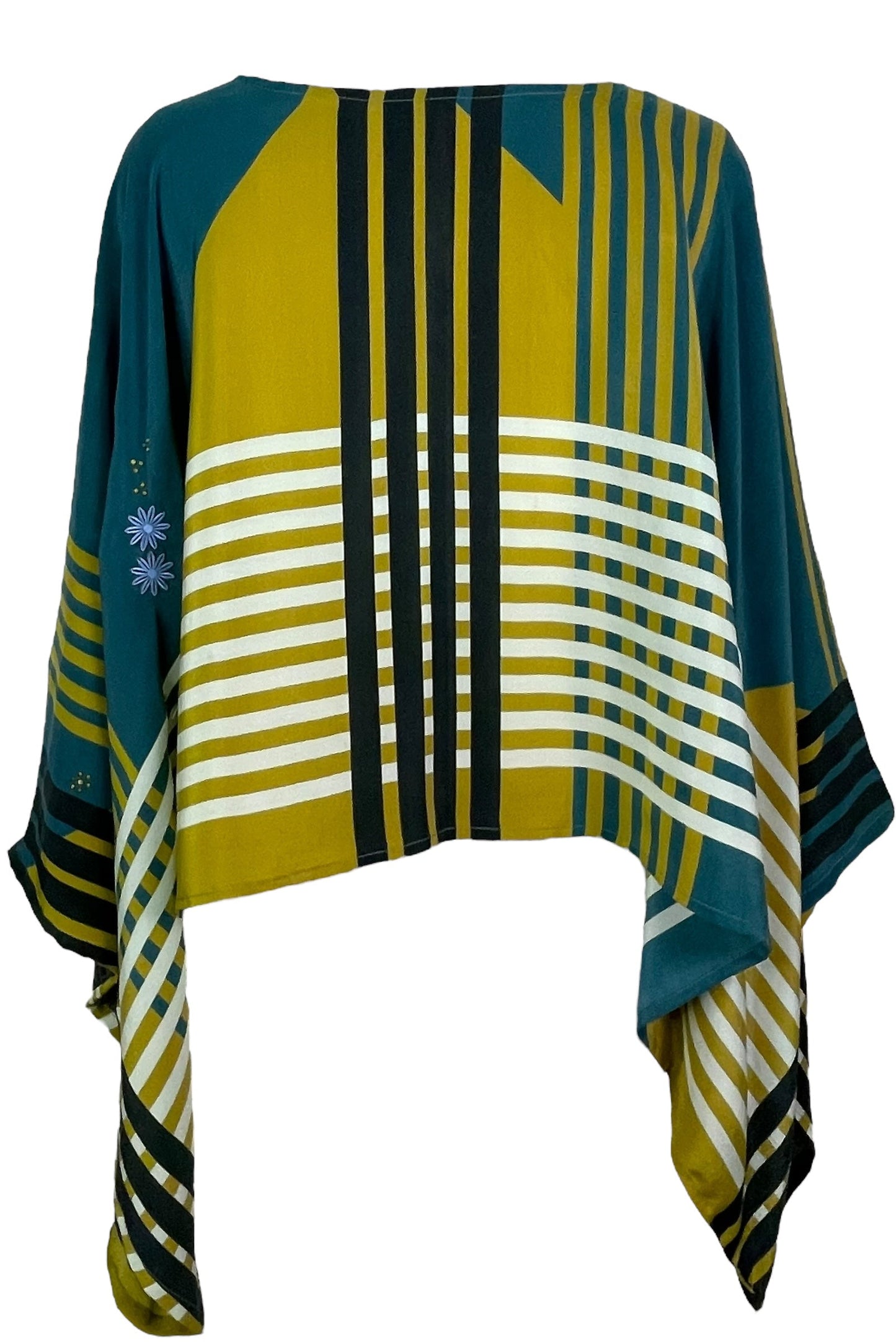 PRC7757 Avatar Pure Silk Kimono-Sleeved Top