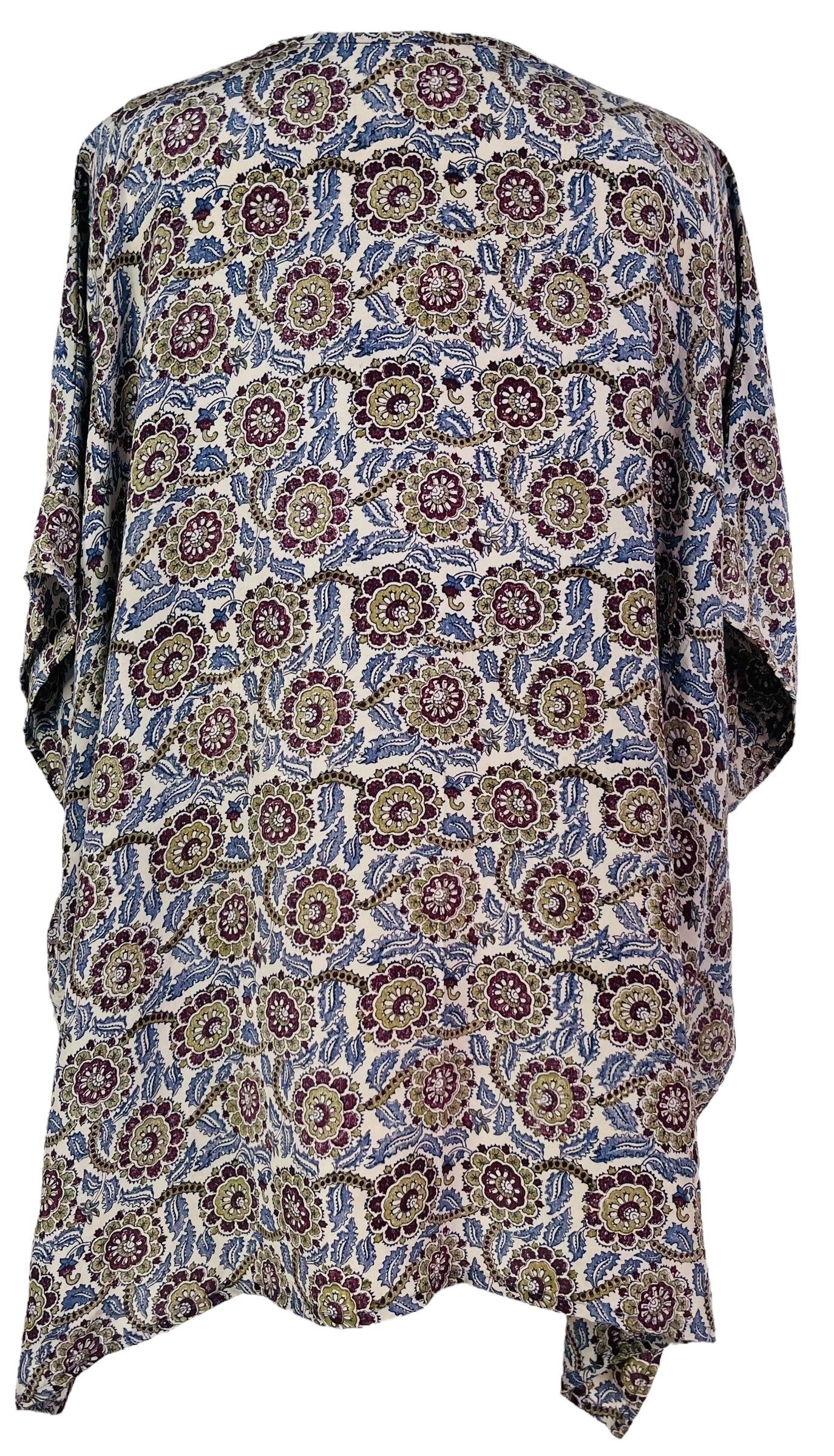 PRC7308 Avatar Pure Silk Short Kaftan Tunic with Slits