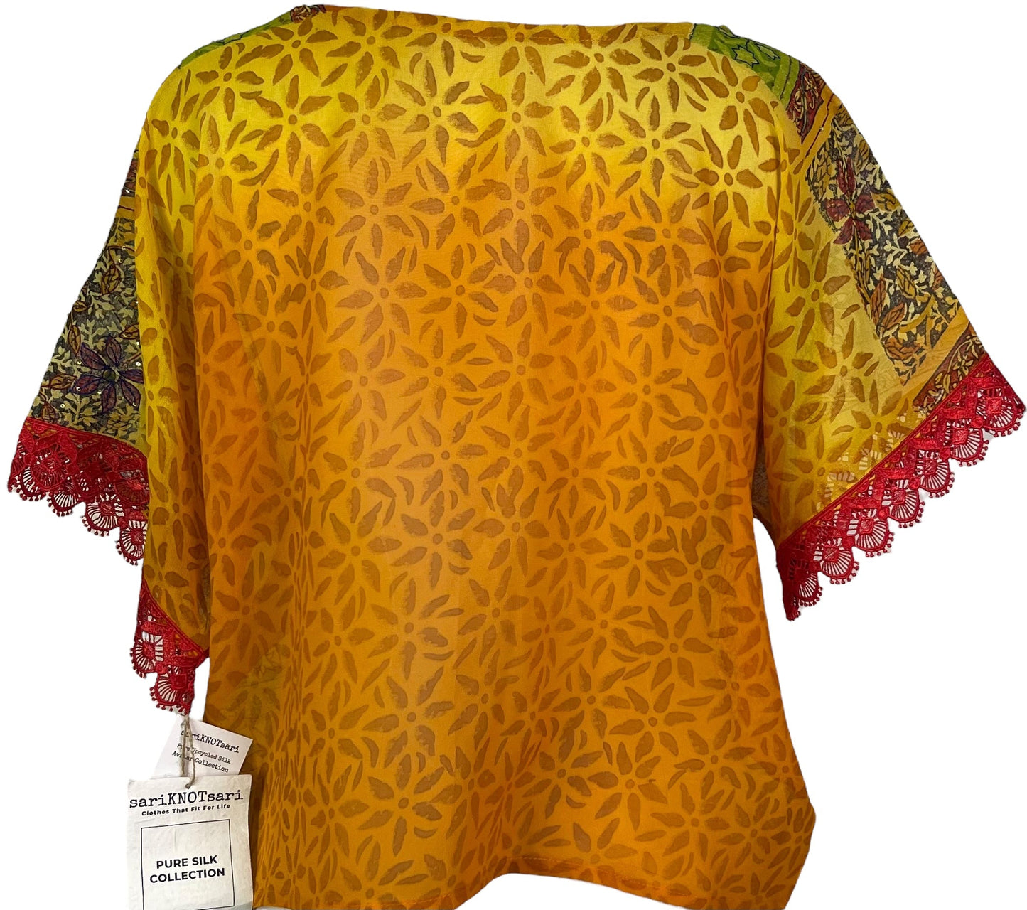 PRG6806 Sheer Avatar Pure Silk Boxy Top