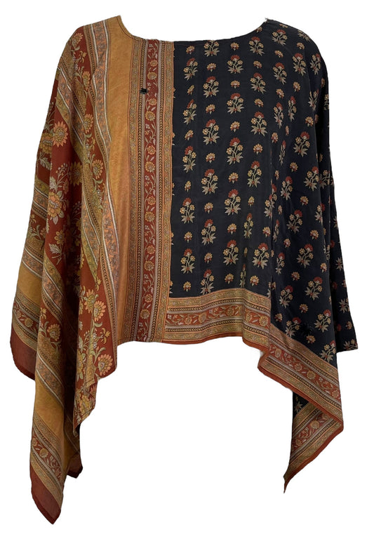 PRC7294 Avatar Pure Silk Capelet Poncho