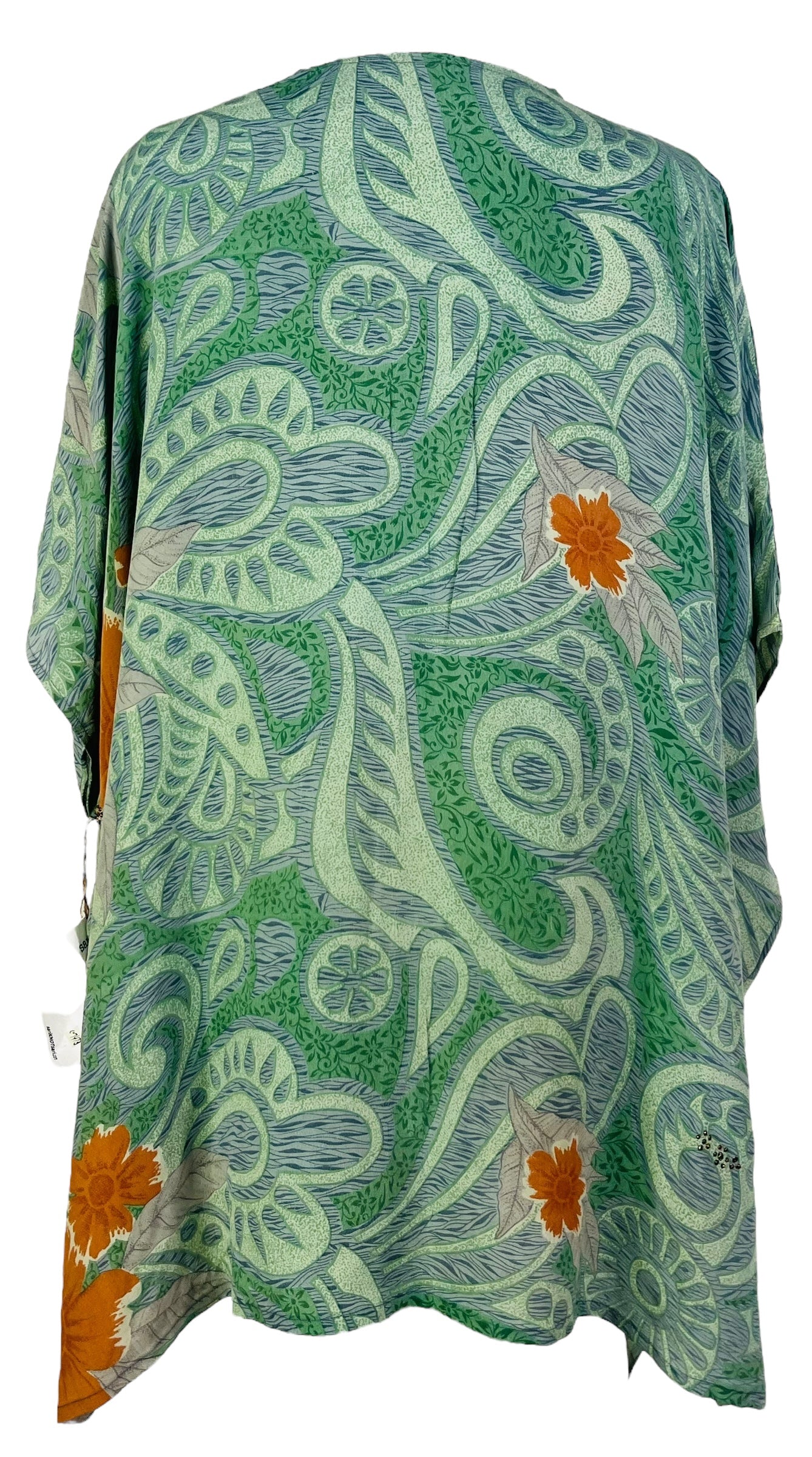 PRC7473 Avatar Pure Silk Short Kaftan Tunic with Slits