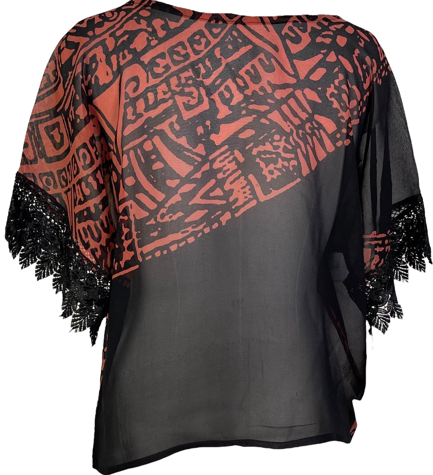 PRG7209 Sheer Avatar Pure Silk Boxy Top