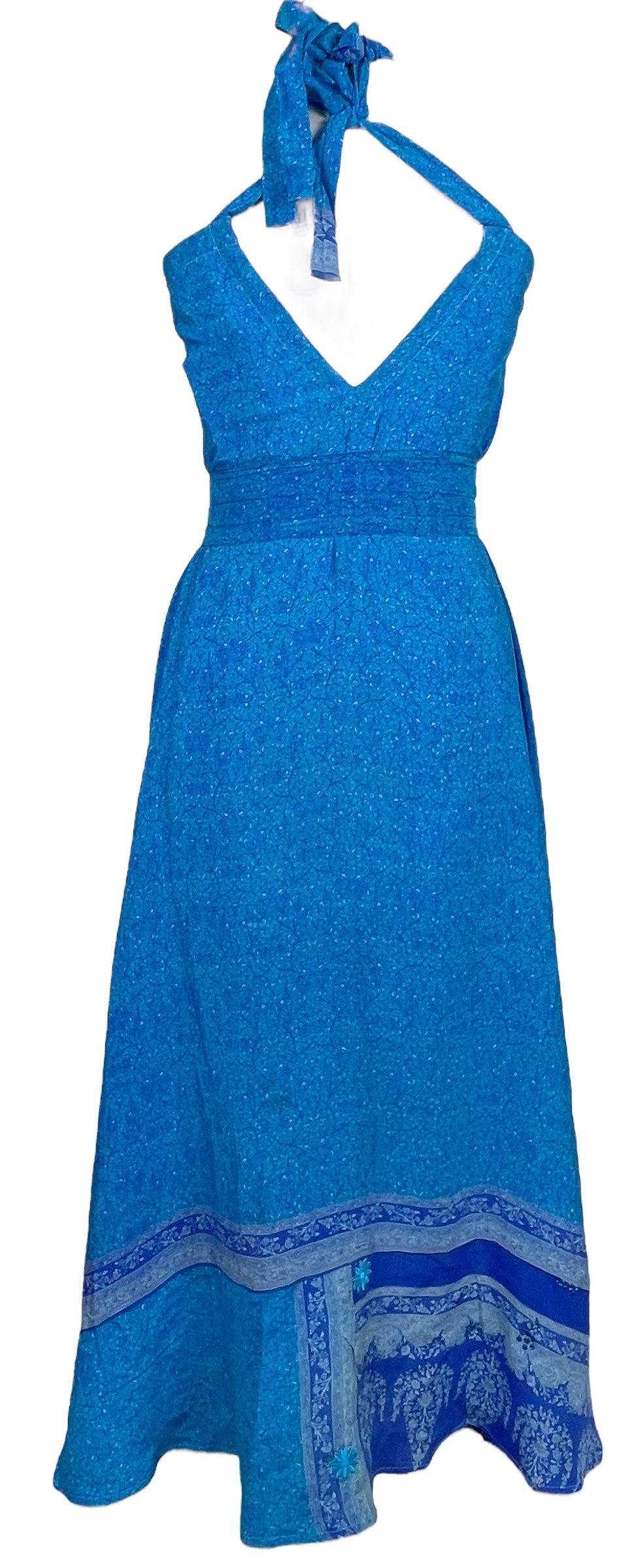 PRC7672 Avatar Pure Silk Maxi Dress with Belt