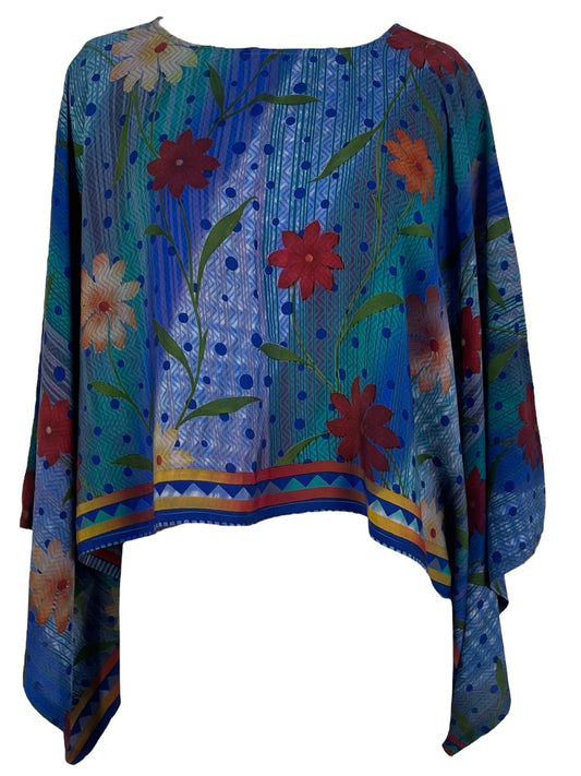 PRC6727 Avatar Pure Silk Kimono-Sleeved Top