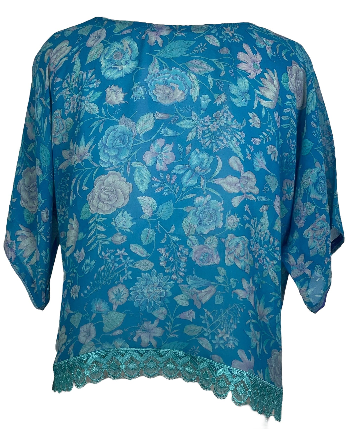 PRG6305 Sheer Avatar Pure Silk Side Slit Top