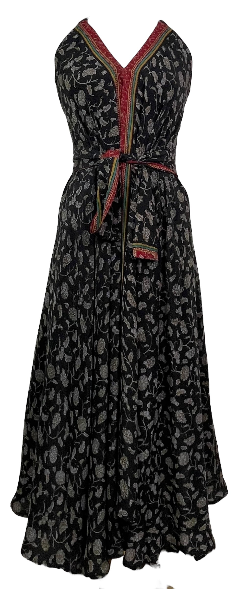 PRC7693 Avatar Pure Silk Maxi Dress with Belt