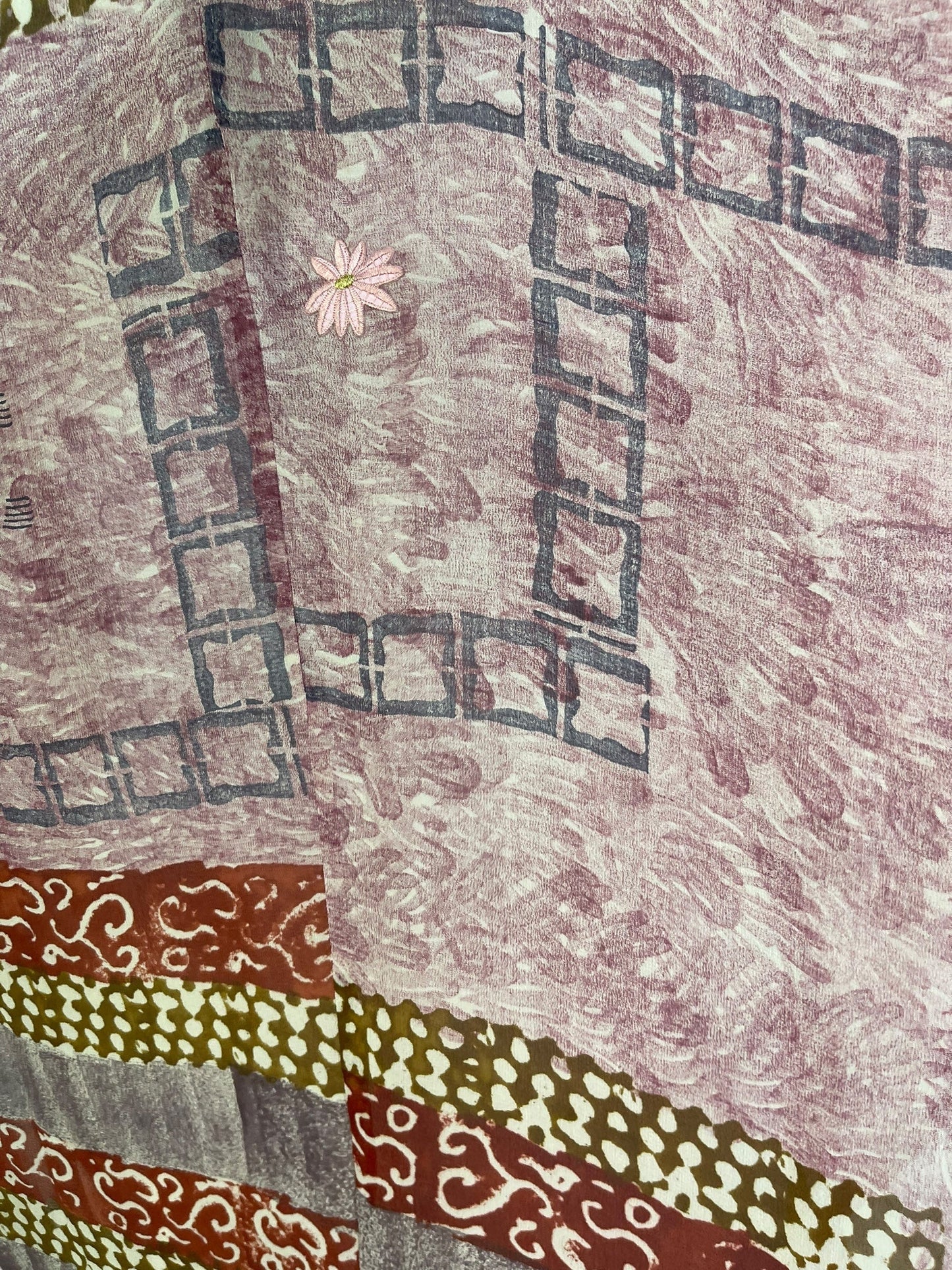 PRG7049 Sheer Avatar Pure Silk Waterfall Top