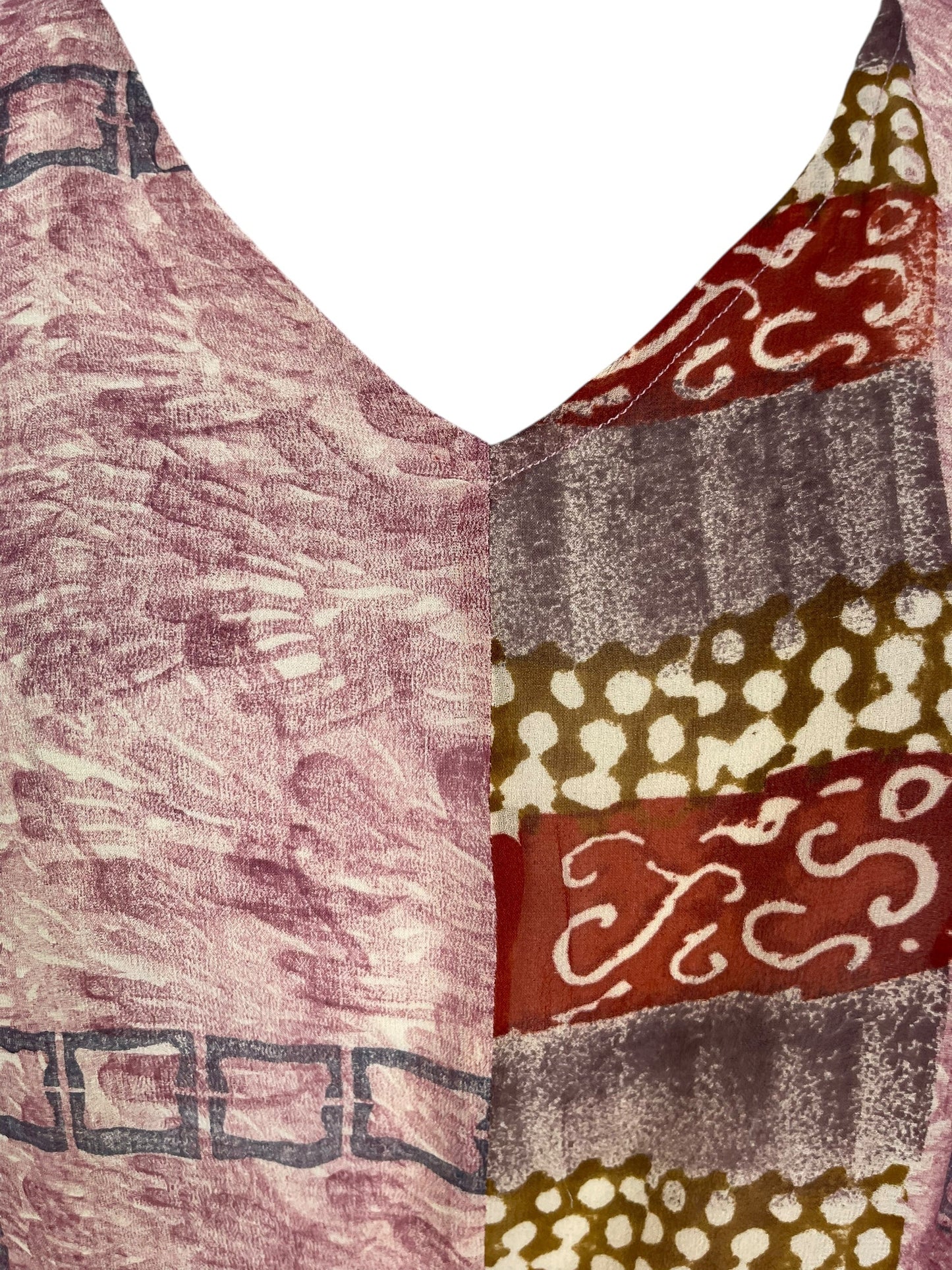 PRG7049 Sheer Avatar Pure Silk Waterfall Top