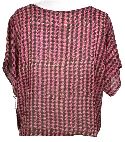 PRG7484 Sheer Avatar Pure Silk Boxy Top