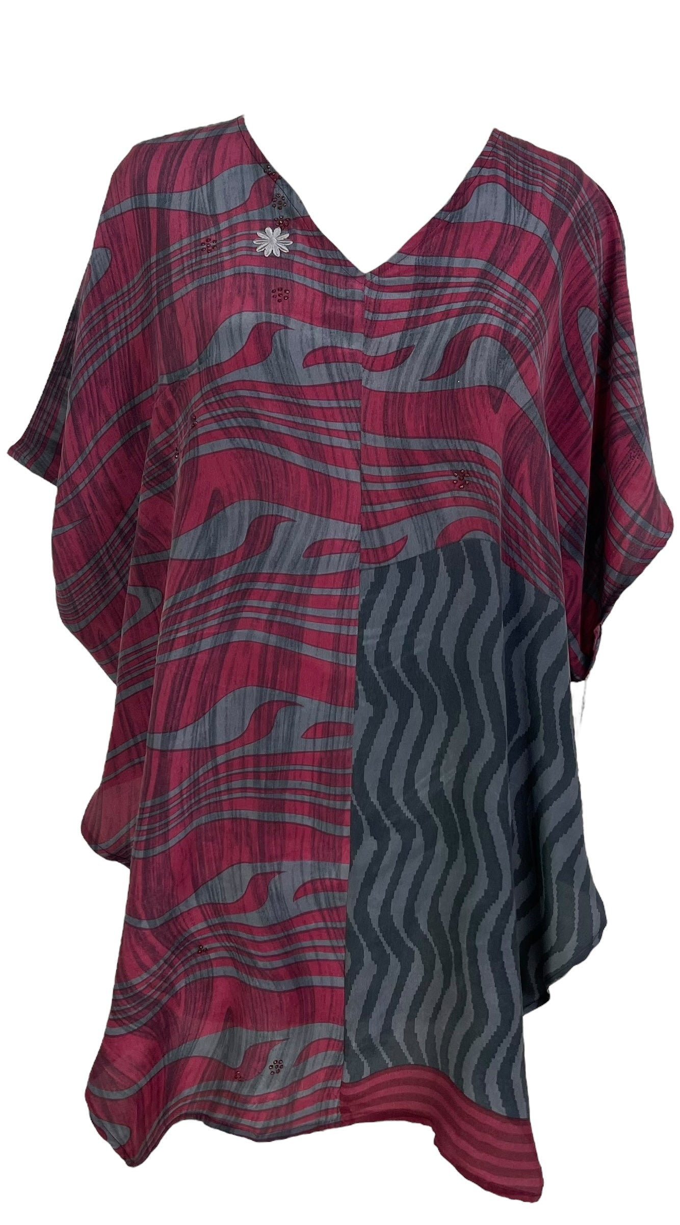 PRC7284 Avatar Pure Silk Waterfall Top