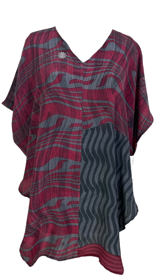 PRC7284 Avatar Pure Silk Waterfall Top