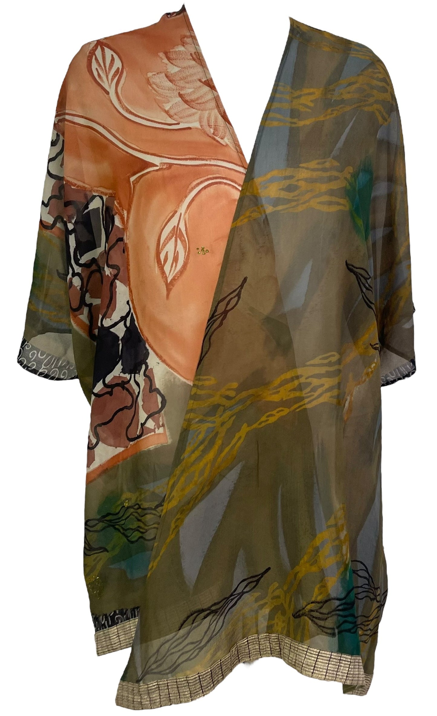 PRG6317 Sheer Avatar Pure Silk Cardigan