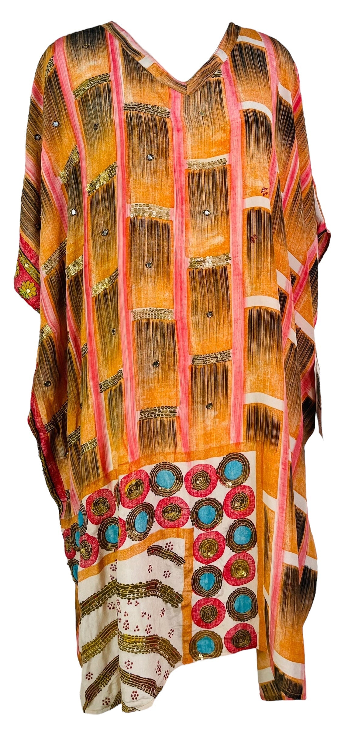 PRC6764 Avatar Pure Silk Midi Length Kaftan