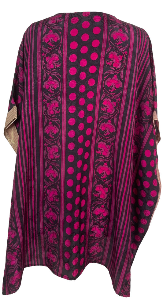 PRC7504 Avatar Pure Silk Short Kaftan Tunic with Slits