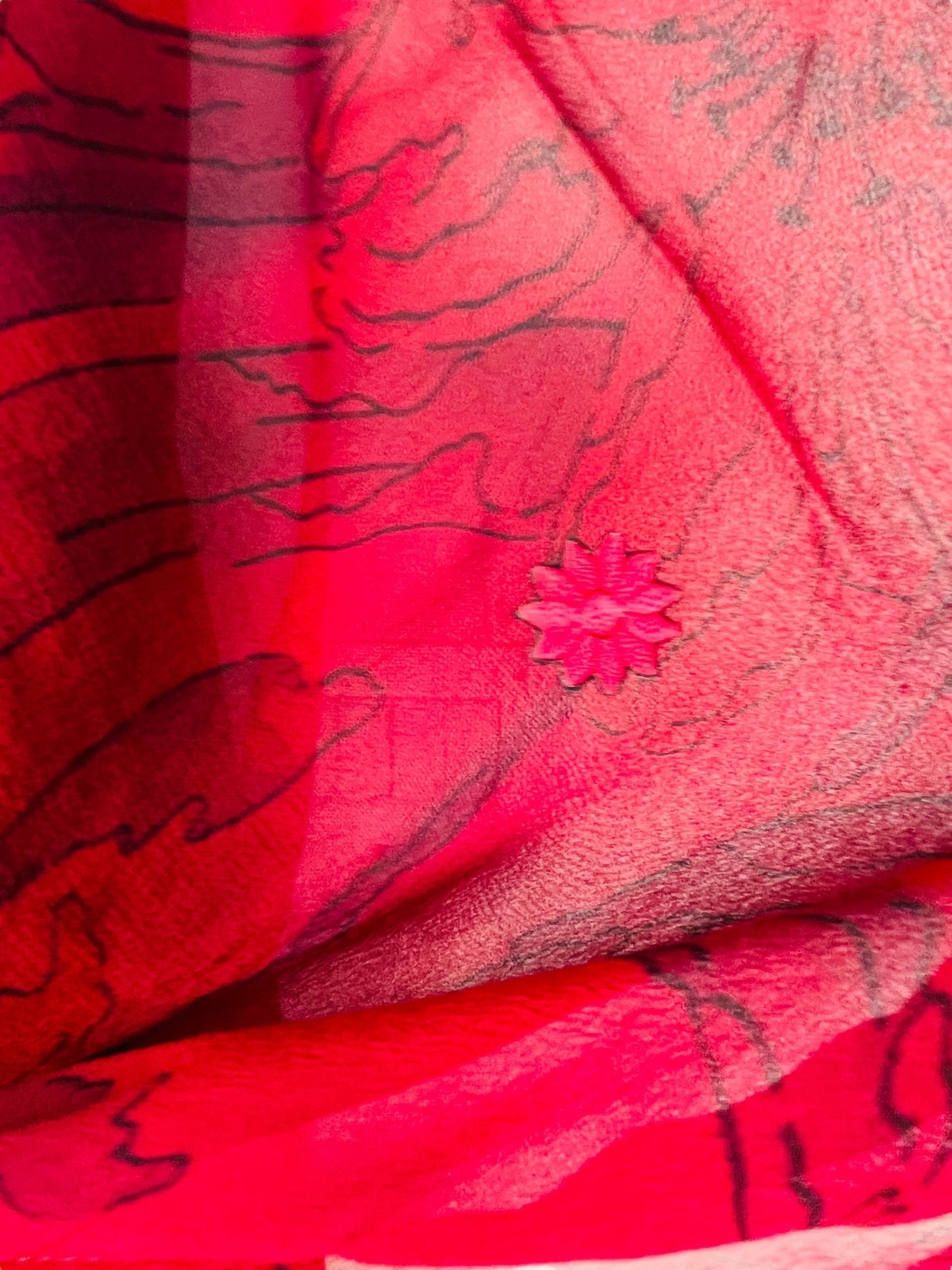 PRG7489 Sheer Avatar Pure Silk Kimono-Sleeved Jacket with Belt