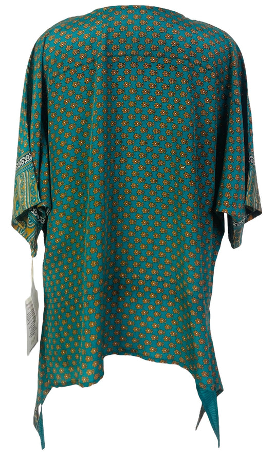 PRC7612 Avatar Pure Silk Long Tunic with Side Ties