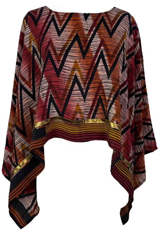 PRC6834 Avatar Pure Silk Capelet Poncho