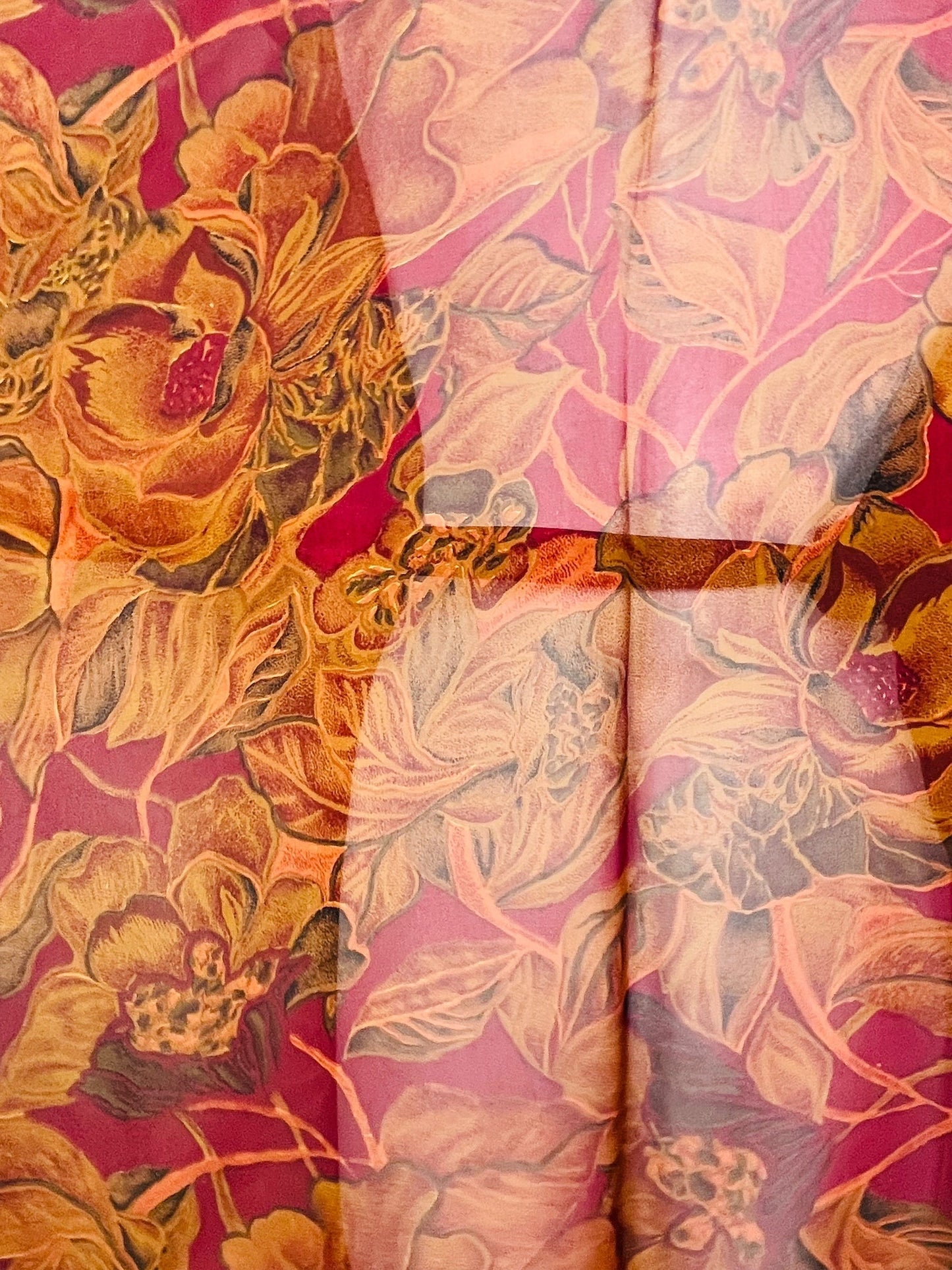 PRG7196 Sheer Avatar Pure Silk Kimono-Sleeved Jacket with Belt