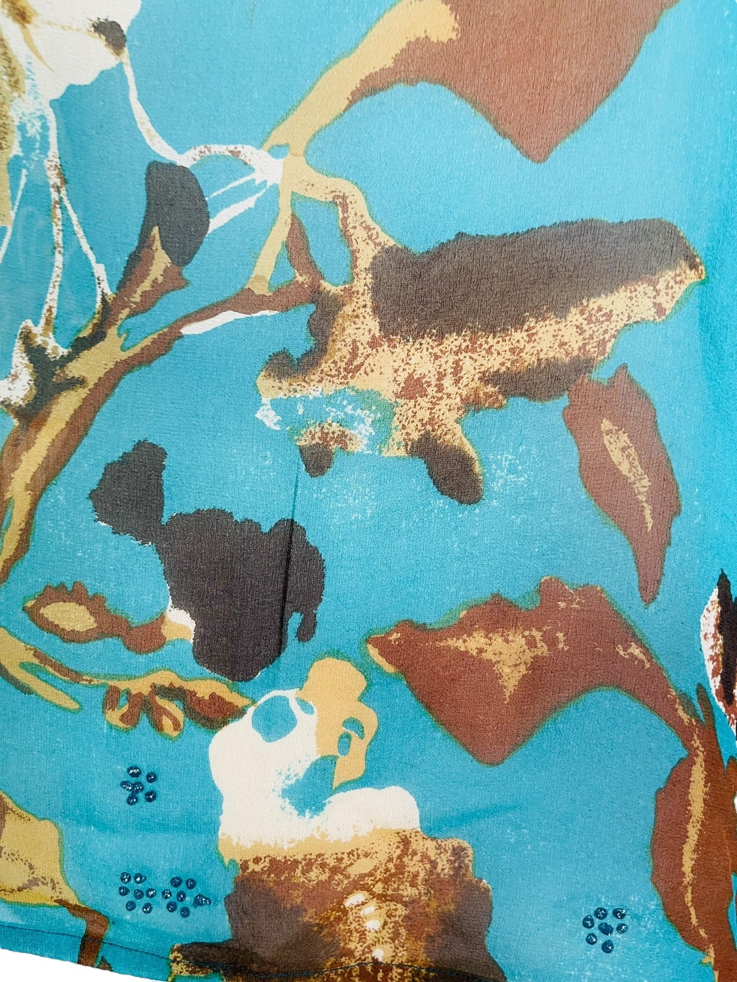 PRG7536 Sheer Avatar Pure Silk Side Slit Top