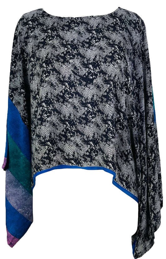 PRC7295 Avatar Pure Silk Kimono-Sleeved Top