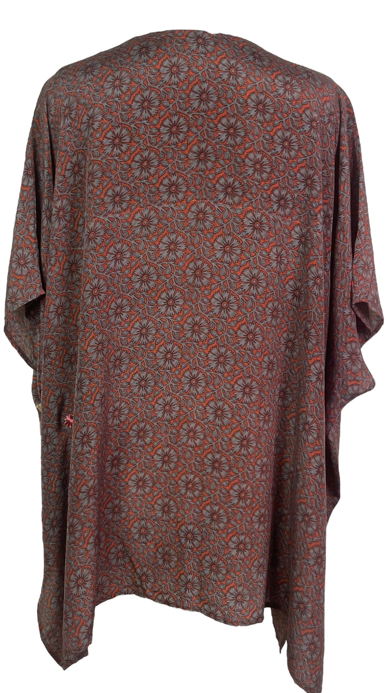 PRC7702 Avatar Pure Silk Short Kaftan Tunic with Slits