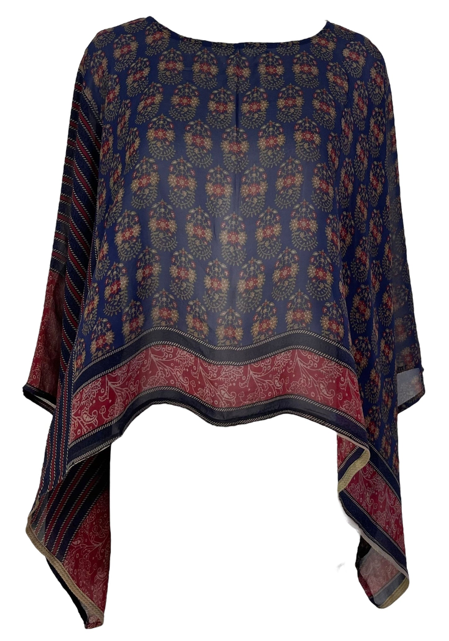 PRG7334 Sheer Avatar Pure Silk Capelet Poncho