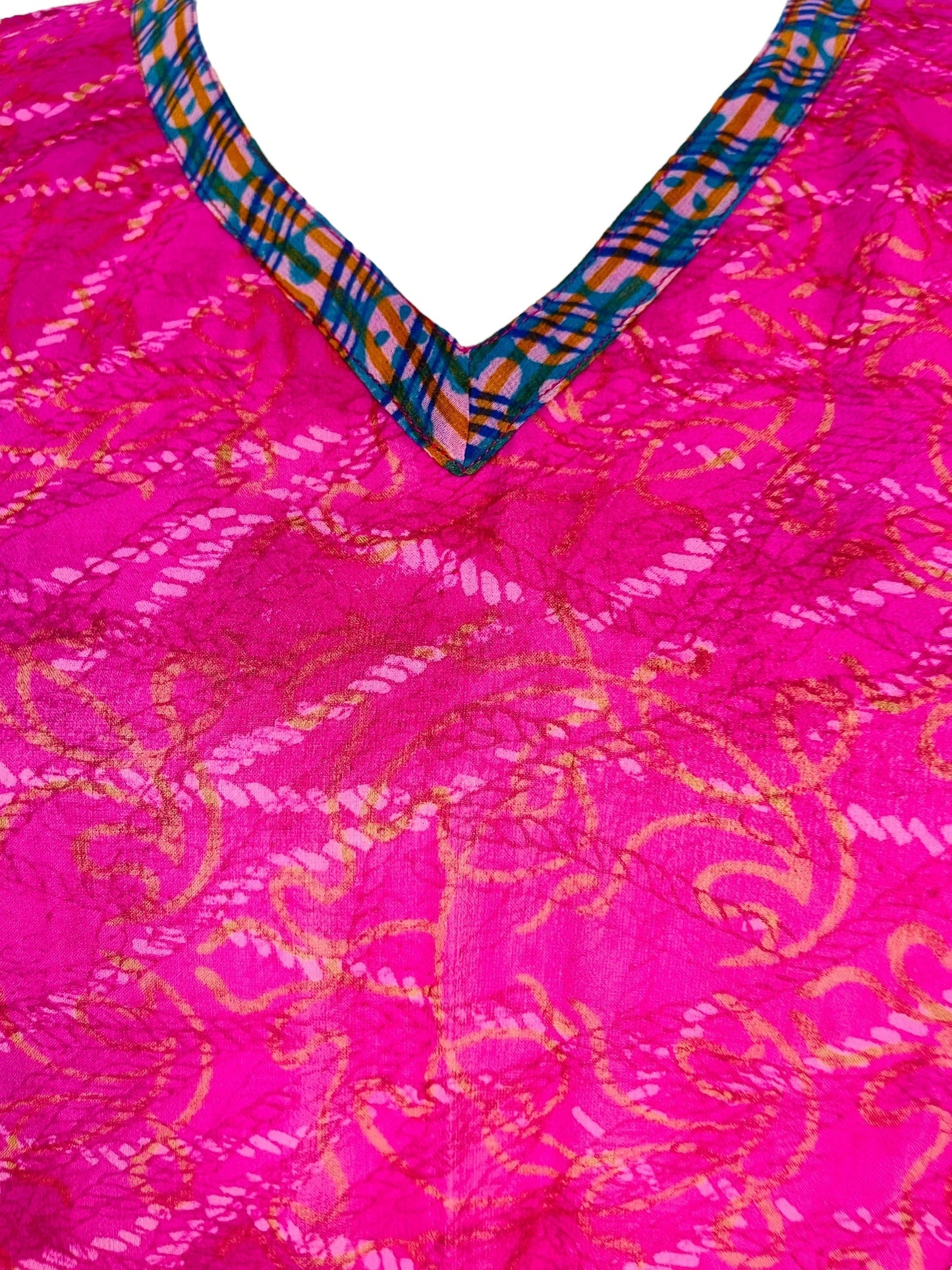 PRG7475 Sheer Avatar Pure Silk Midi Length Kaftan