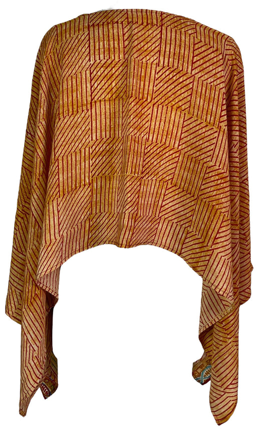 PRC7303 Avatar Pure Silk Capelet Poncho