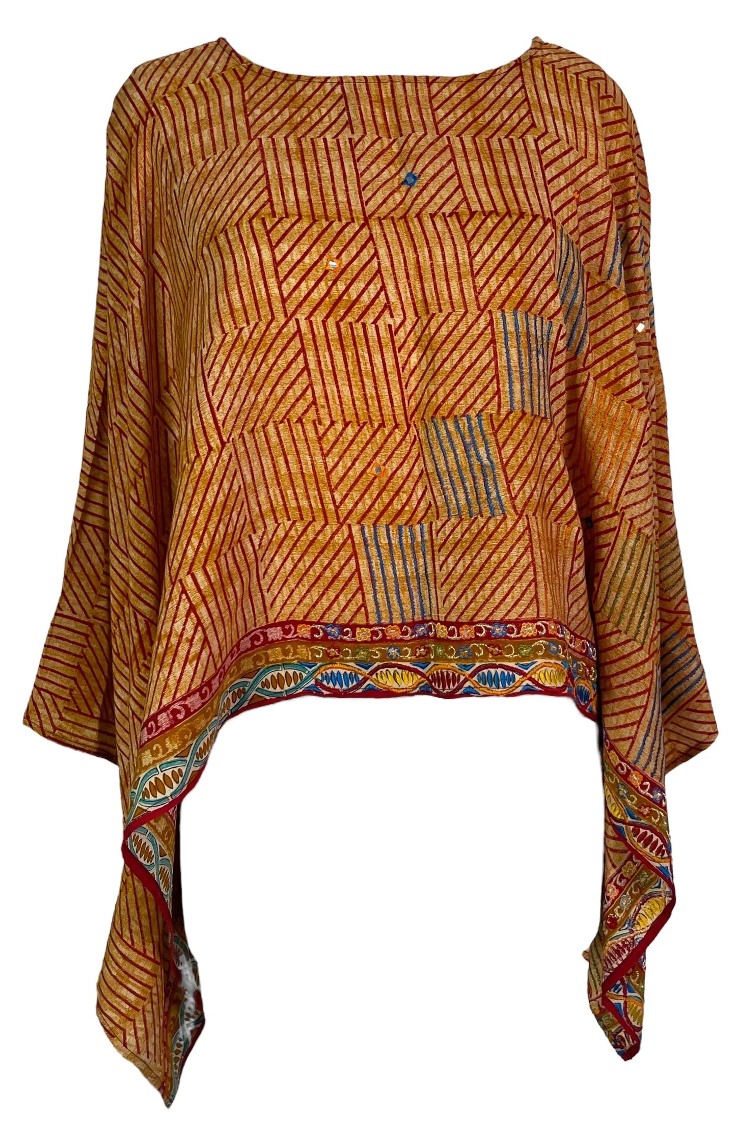 PRC7303 Avatar Pure Silk Capelet Poncho