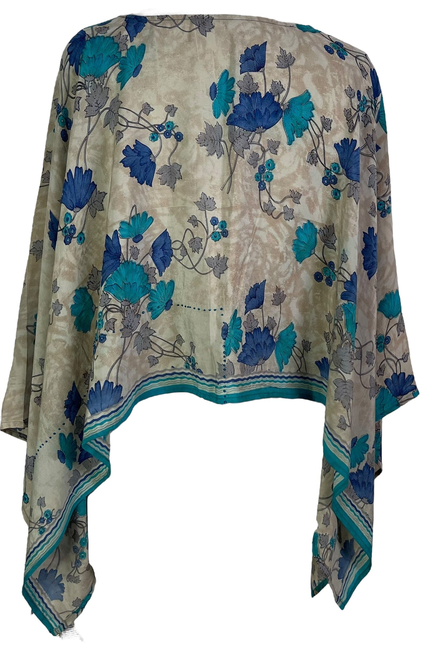 PRC7273 Avatar Pure Silk Capelet Poncho