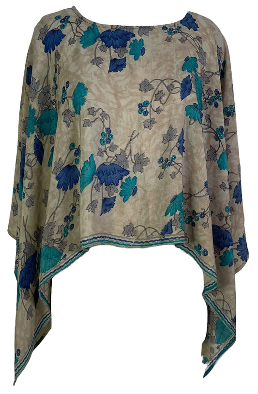 PRC7273 Avatar Pure Silk Capelet Poncho