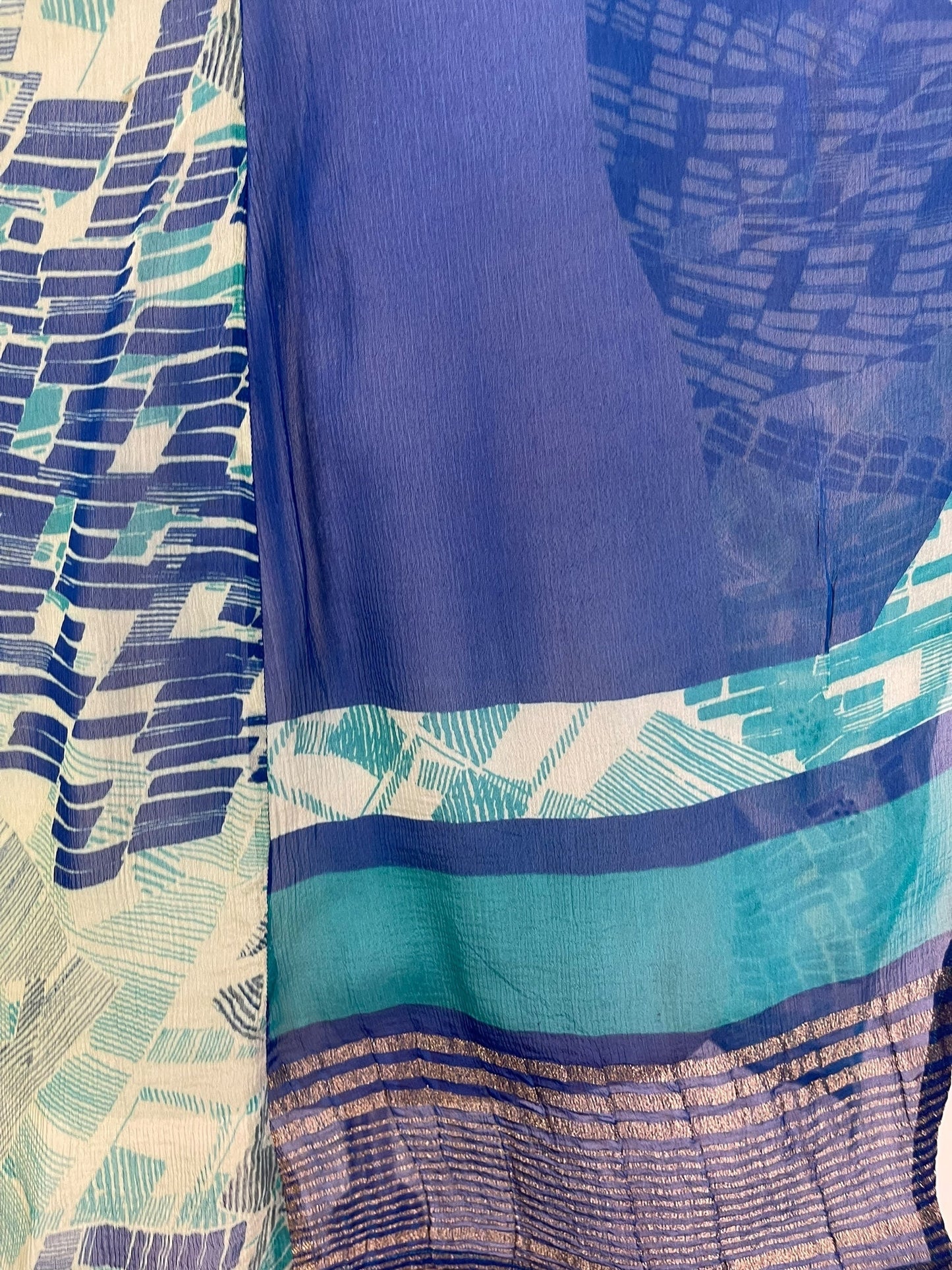 PRG7102 Sheer Avatar Pure Silk Waterfall Top