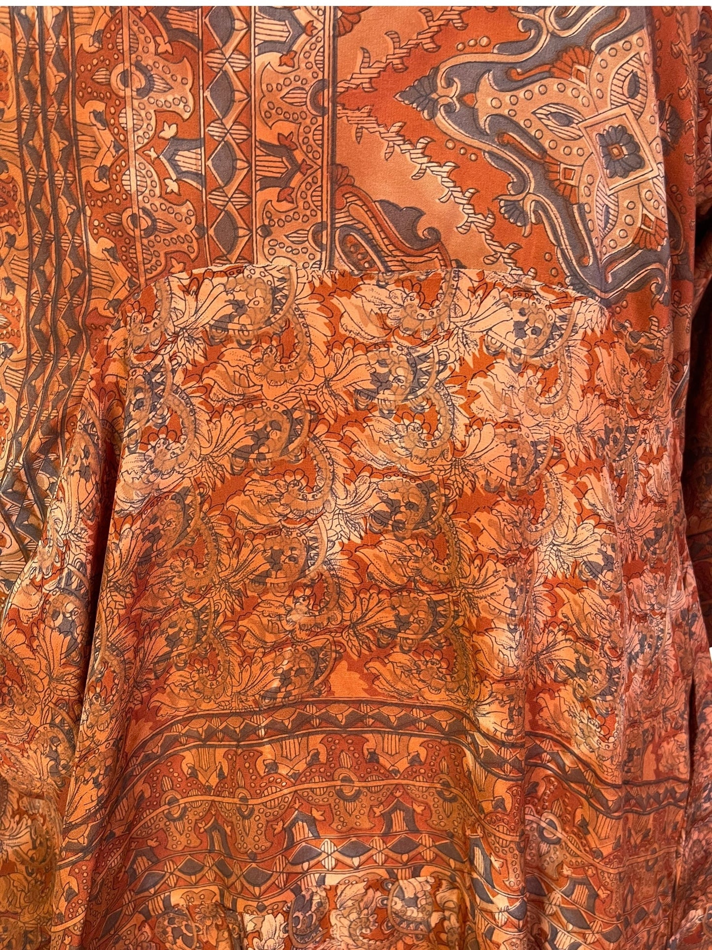 PRC7158 Avatar Pure Silk Sculptural Long Tunic Dress