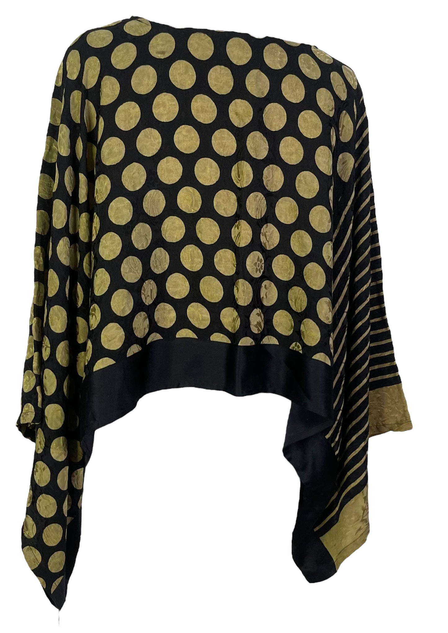 PRC6697 Avatar Pure Silk Kimono-Sleeved Top