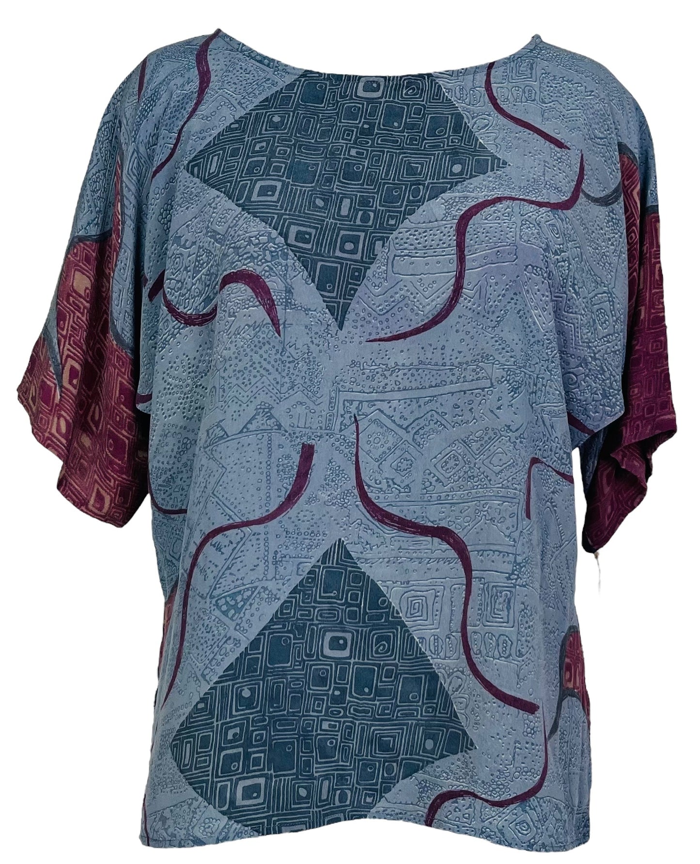 PRC6703 Avatar Pure Silk Side Slit Top