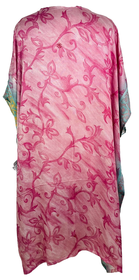 PRG7342B Sheer Avatar Pure Silk Midi Length Kaftan