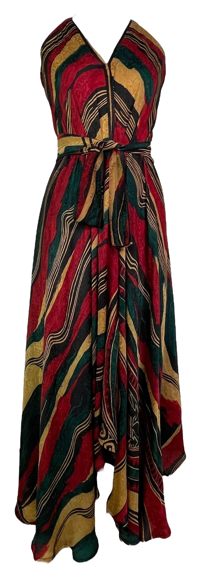 PRC7762 Avatar Pure Silk Maxi Dress with Belt