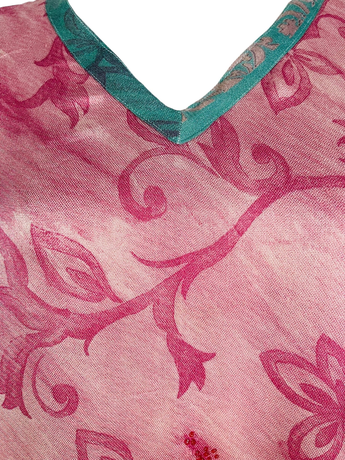 PRG7342B Sheer Avatar Pure Silk Midi Length Kaftan