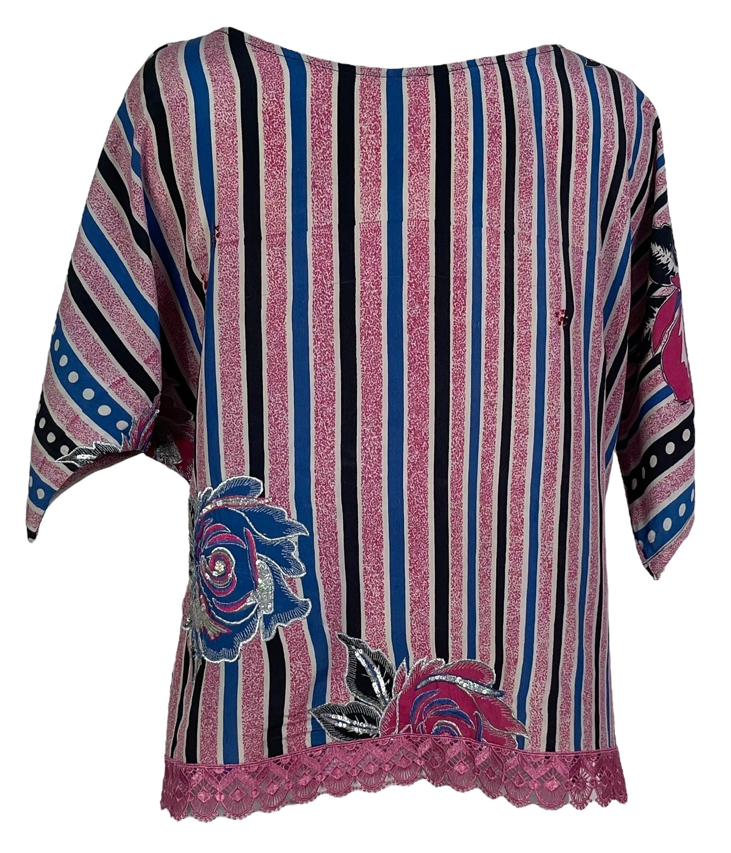 PRC6652 Avatar Pure Silk Side Slit Top