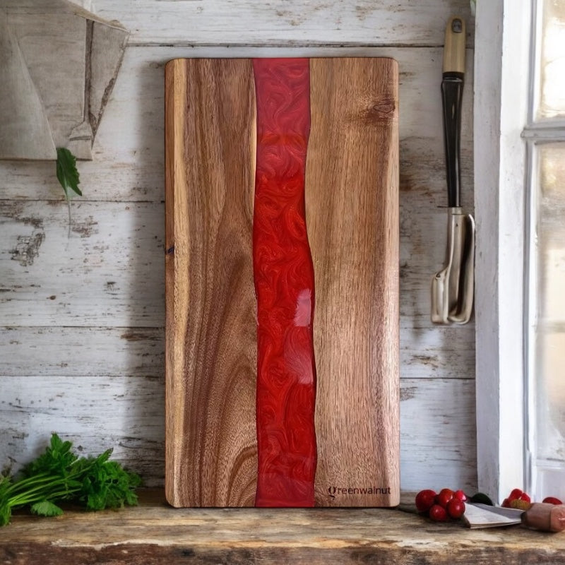 Large Acacia Resin Light Cutting Board | Charcuterie Board | Cheese Board
