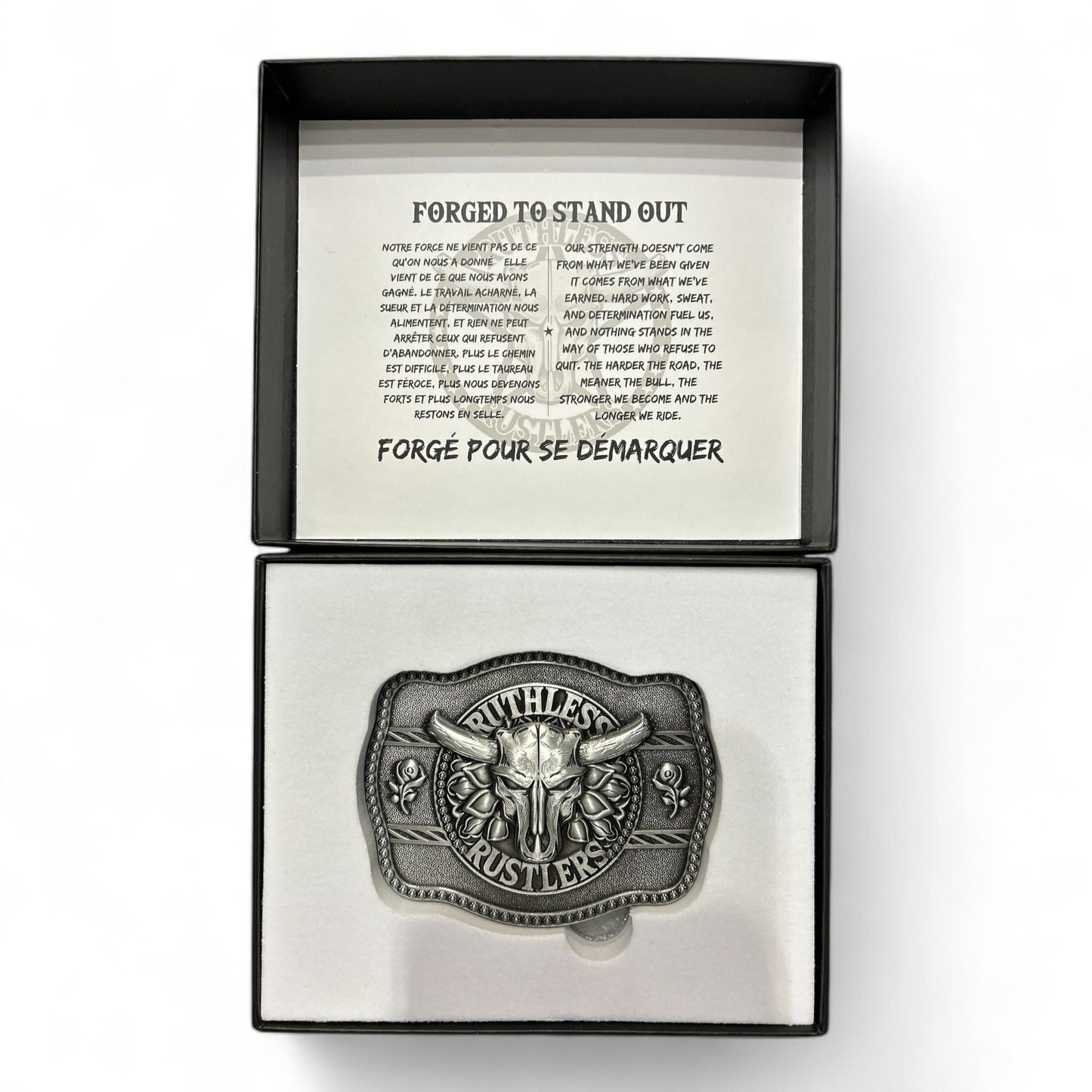 Ruthless Rustlers Wild Rose Belt Buckle | Antique Silver