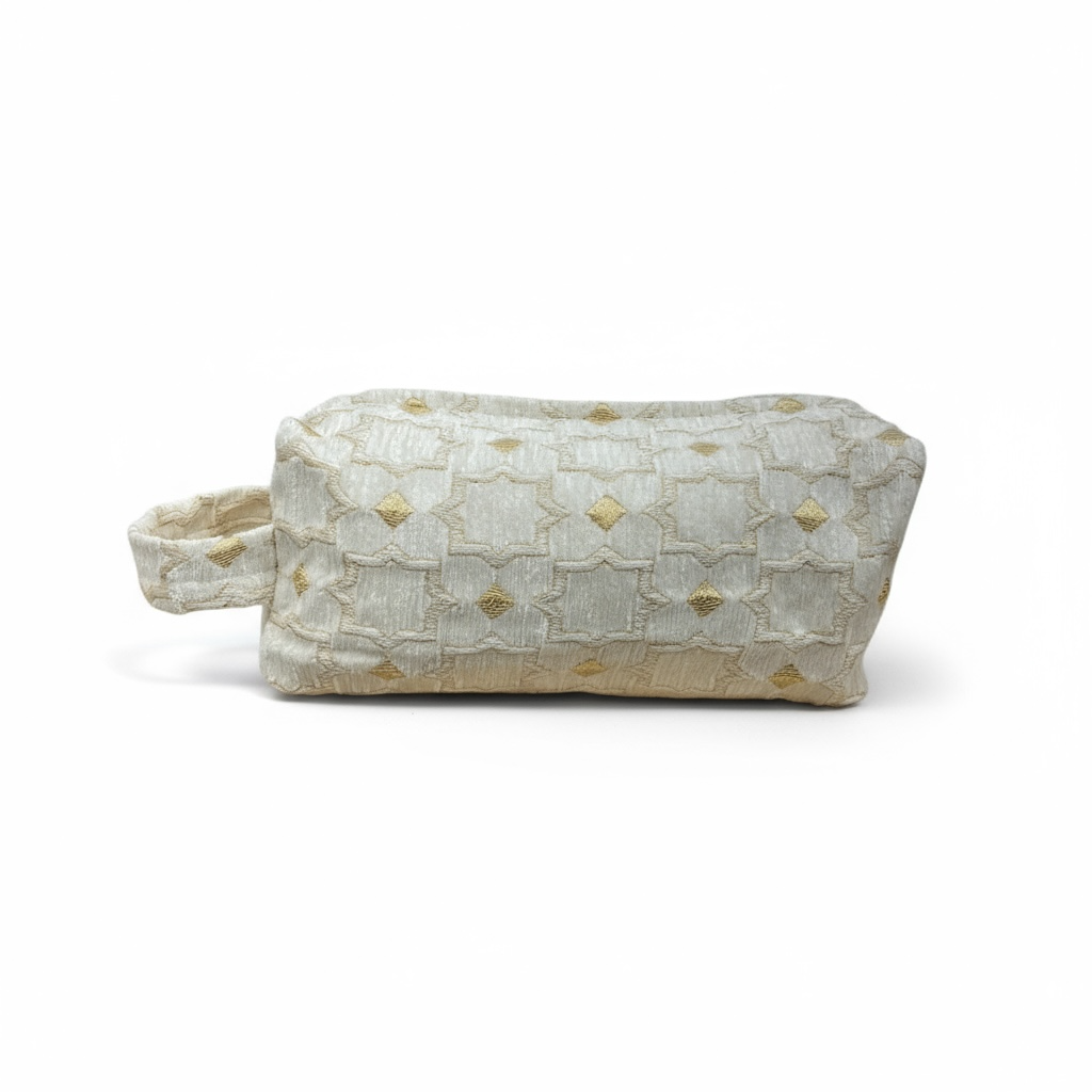 Brocade White Travel Bag