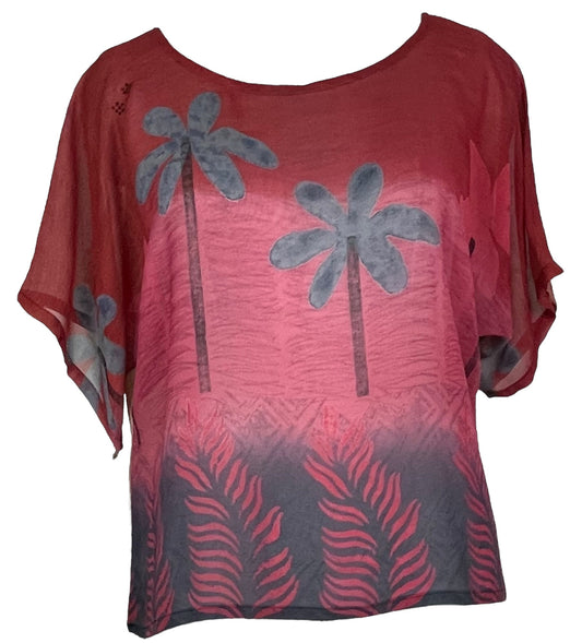 PRG4896 Sheer Avatar Pure Silk Boxy Top